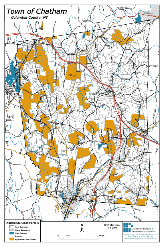 Chatham, NY - Agriculture Class Parcels maps