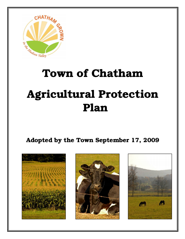 Town of Chatham Agricultural Protection Plan